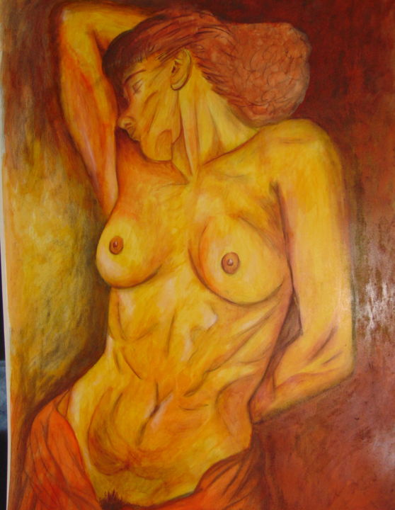Pintura titulada "nude" por Roger Brands, Obra de arte original, Acrílico