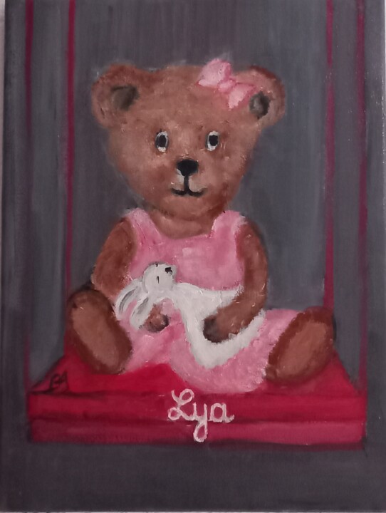 "Nounours ,Ourson po…" başlıklı Tablo Brigi'Art tarafından, Orijinal sanat, Akrilik