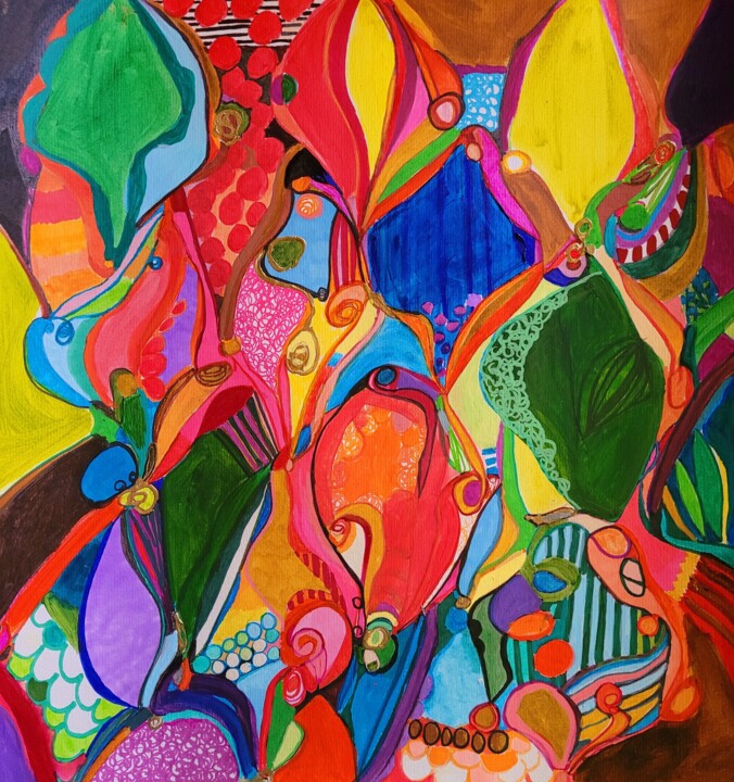 Drawing titled "Les impératrices" by Brigite Oury, Original Artwork, Marker