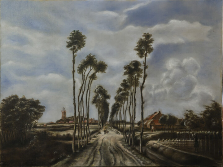 Painting titled "The Avenue at Midde…" by Brigite Rosa, Original Artwork, Oil