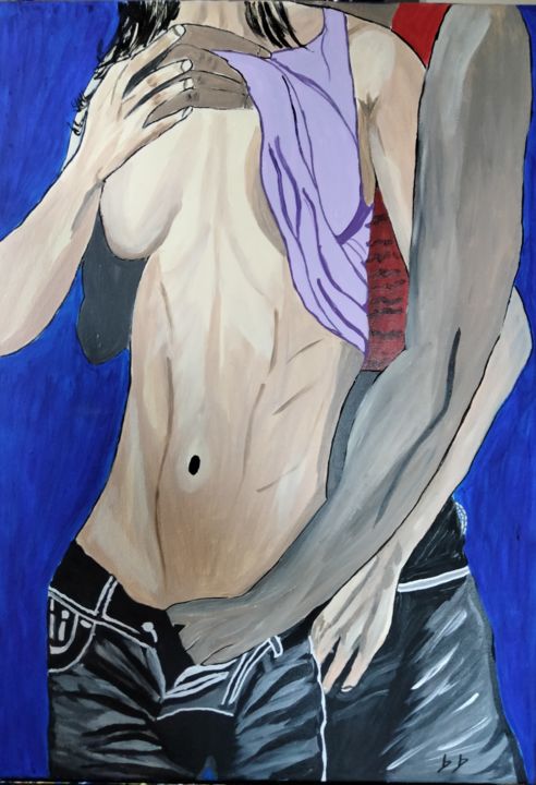 Картина под названием "La passion n.2" - Brigitte Candy, Подлинное произведение искусства, Акрил