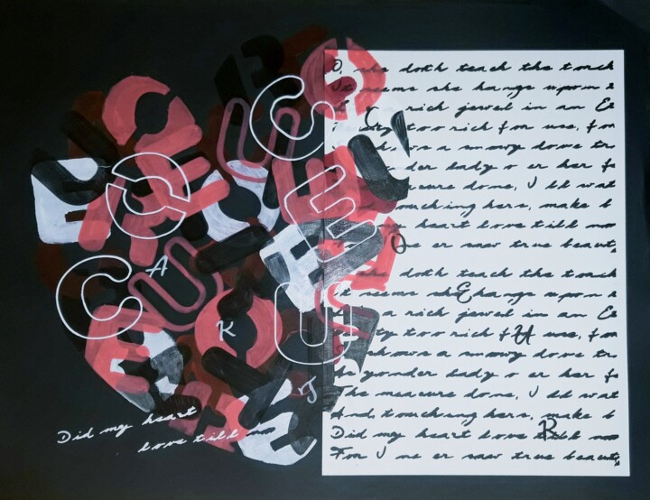 Painting titled "Did my heart love t…" by Brigitte Mathé (MBL), Original Artwork, Acrylic