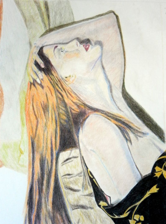 Dessin intitulée "Mannequin" par Brigitte Mathé (MBL), Œuvre d'art originale, Crayon