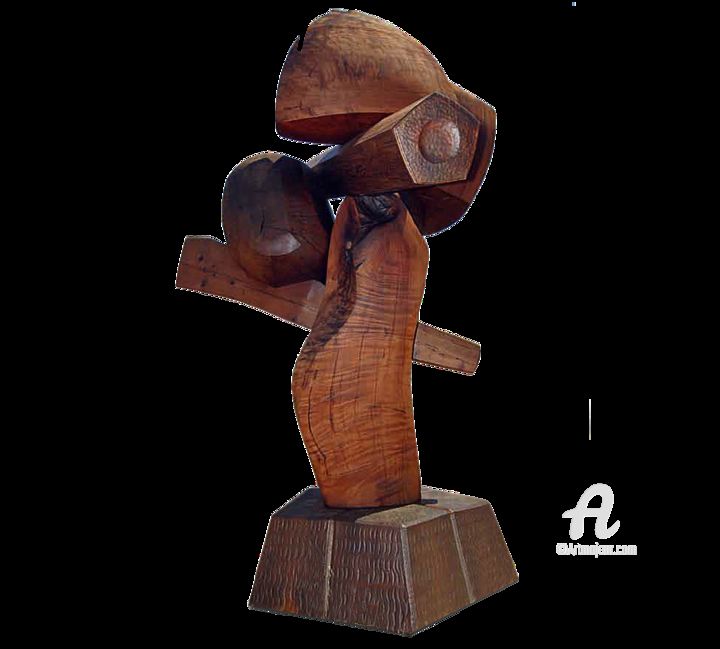 Скульптура под названием "SCULPTURE JAM" - Bruce Johnson, Подлинное произведение искусства, Дерево