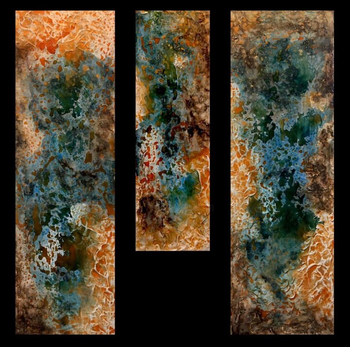 Peinture intitulée "Triptyque N° Ia.2020" par Bruno Bianchi, Œuvre d'art originale, Acrylique