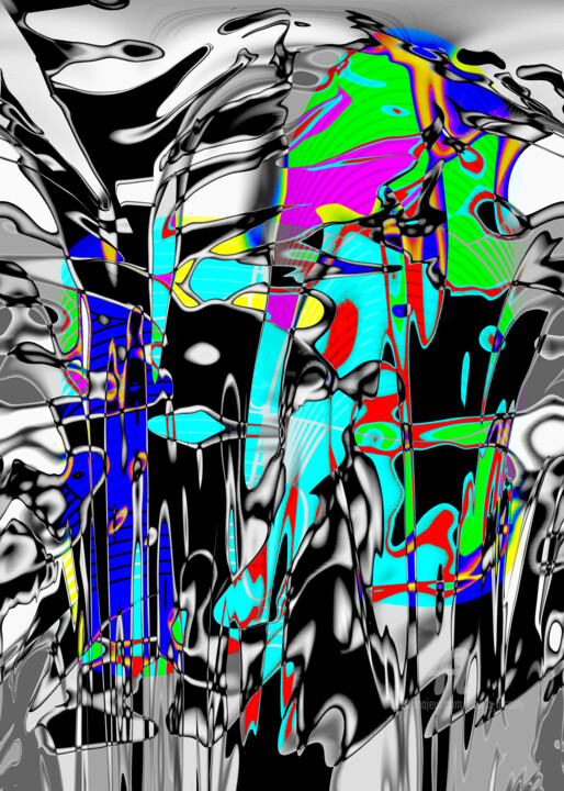 Arte digital titulada "Abstrait.10" por Bruno Bisanti, Obra de arte original, Fotografía digital