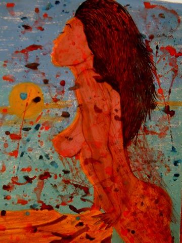 Painting titled "siren #3" by Alec Yates, Original Artwork