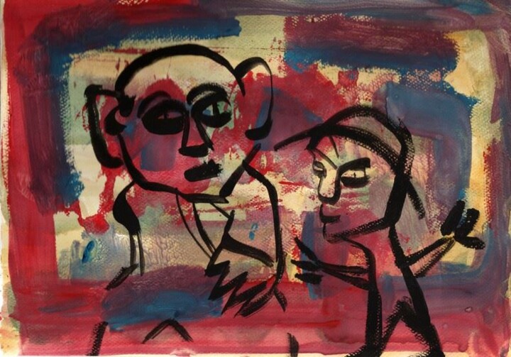 Painting titled "no title2" by Gallery Art Brut, Original Artwork, Acrylic