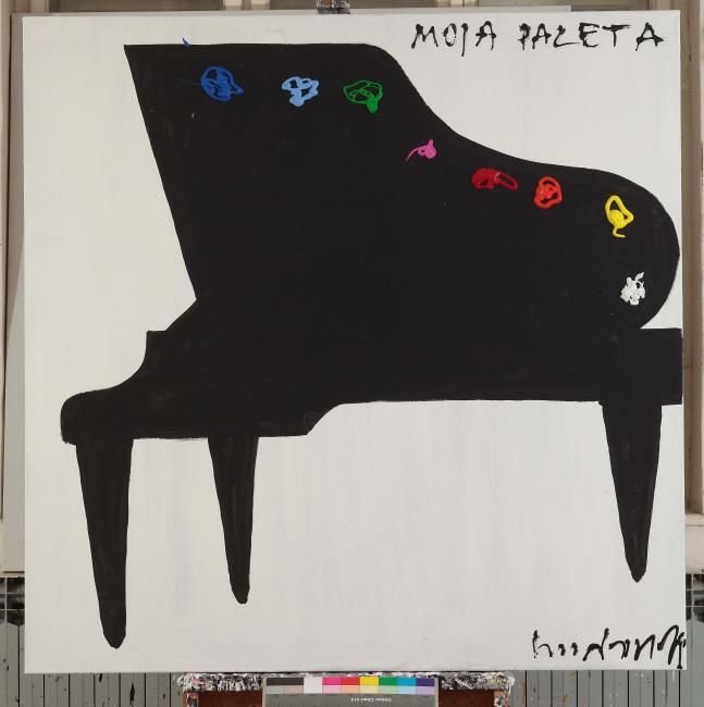 Peinture intitulée "MY PALETTE-MOJA PAL…" par Bucan, Œuvre d'art originale, Huile