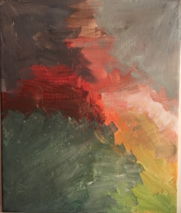 Painting titled "Wolken" by Lj, Original Artwork