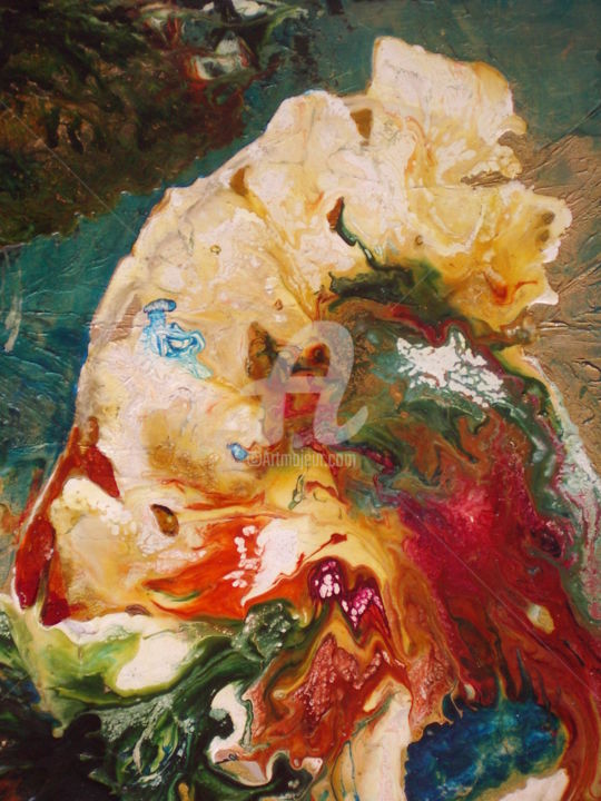 Peinture intitulée "poisson merveilleux…" par C.Gullace, Œuvre d'art originale, Huile