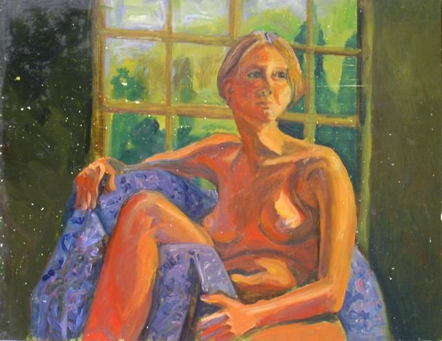 Peinture intitulée "Blue Robe" par Candy Barr, Œuvre d'art originale