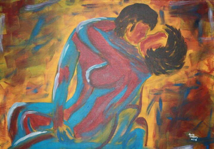 Pintura titulada "Hold me" por Carla Campos, Obra de arte original, Acrílico