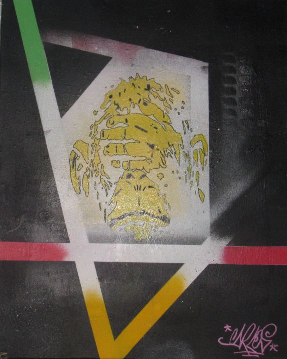 Pittura intitolato "macaco sábio¹" da Carlos Guilherme Lima, Opera d'arte originale