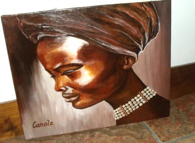 Painting titled "cheche.JPG" by Carole-Artiste-Peintre, Original Artwork