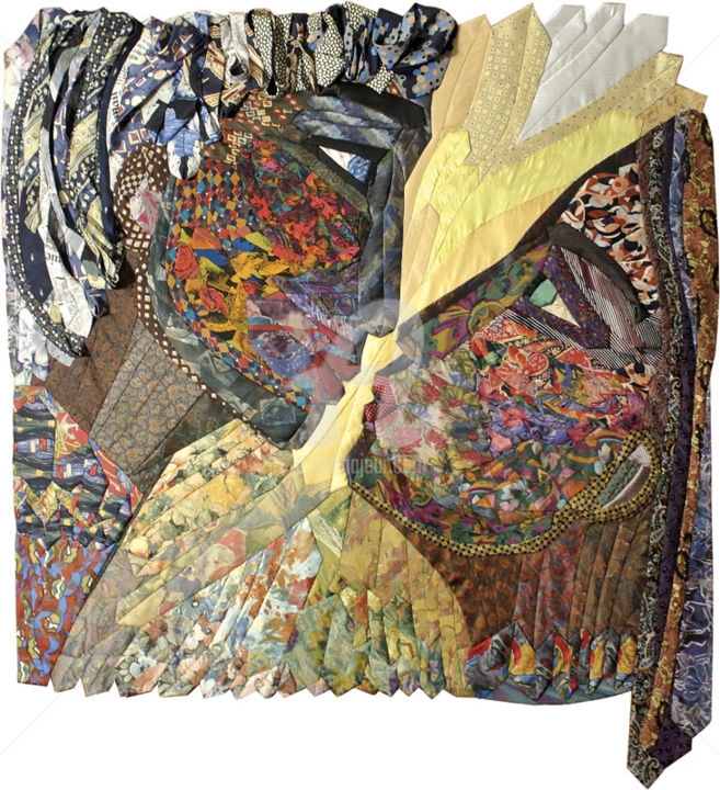 Art textile intitulée "Graal" par Caroline Regnaut, Œuvre d'art originale
