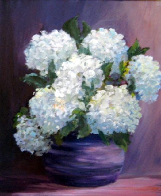 Hortensia, Pintura por Castaño | Artmajeur