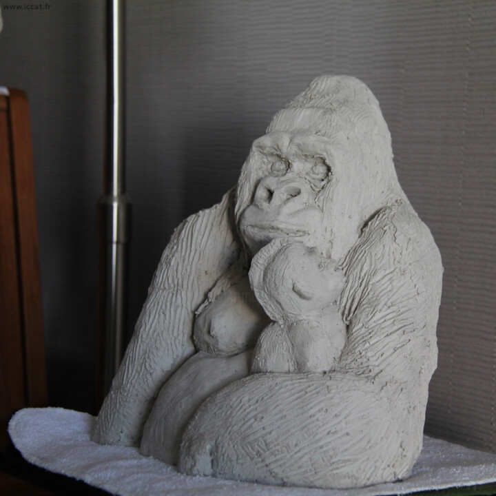 Skulptur mit dem Titel "Maternité" von Catherine Costet (Lccat), Original-Kunstwerk, Ton