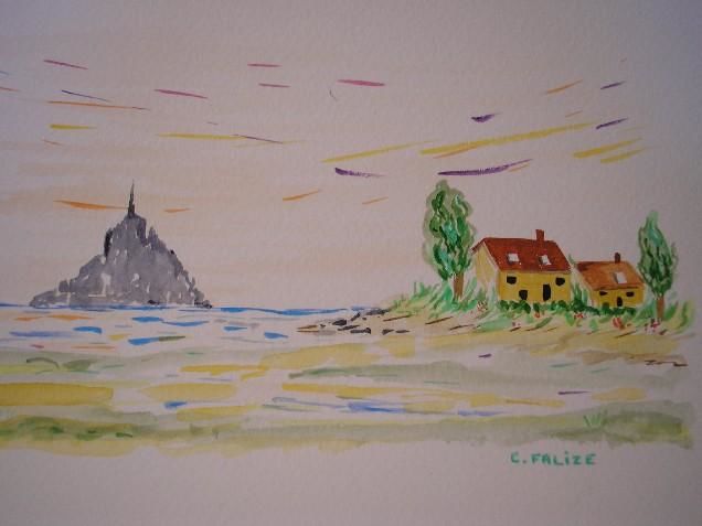 "Le Mont Saint Michel" başlıklı Tablo Catherine Falize tarafından, Orijinal sanat