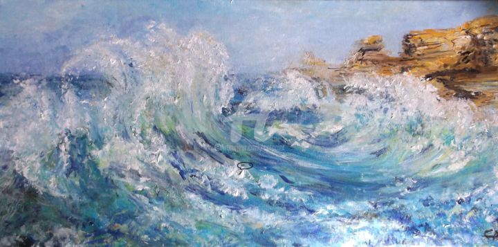 Tempete En Mer Painting By Catherine Cabe Cat Artmajeur