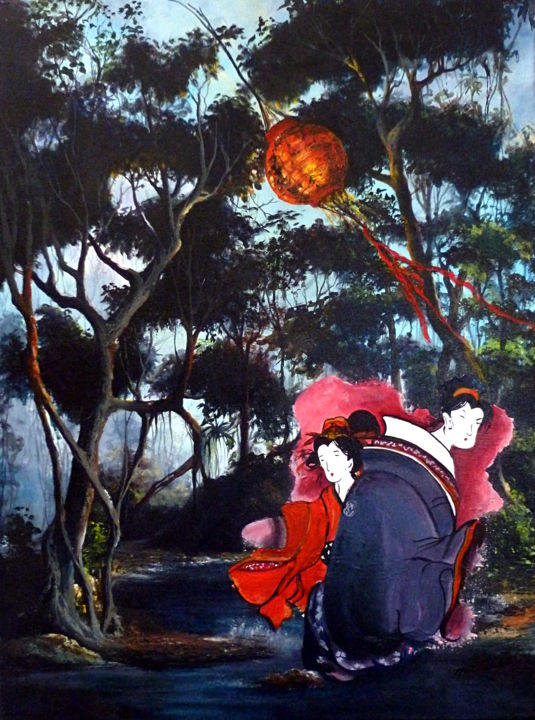 Pintura titulada "Asian Memories" por Cauri Gallery Cuban Art, Obra de arte original, Acrílico