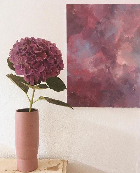 Pintura intitulada "pink color" por Ceyda Kuş, Obras de arte originais