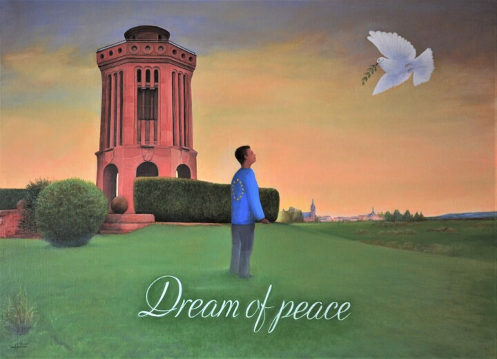 Painting titled "Dream of Peace" by Charles Unger, Original Artwork, Oil