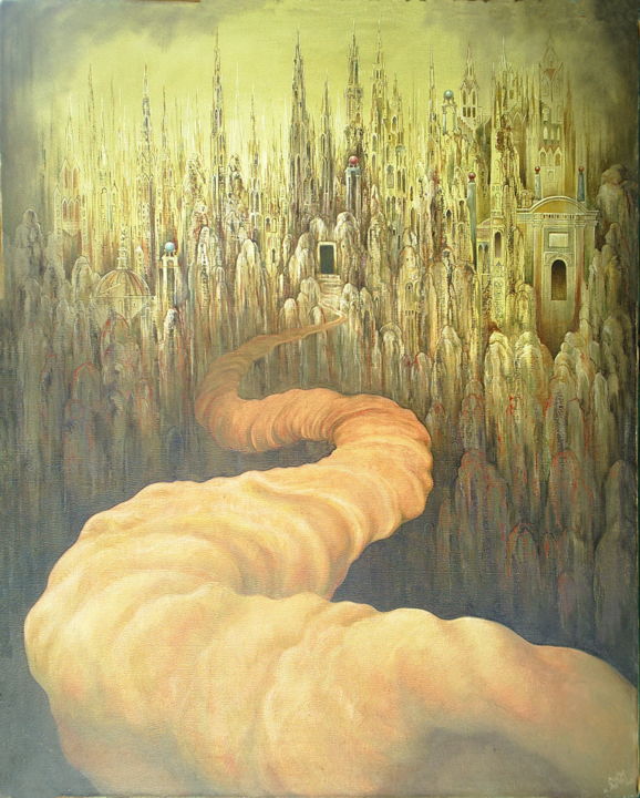 Painting titled "Leviathan" by Charles Andraos, Original Artwork, Oil