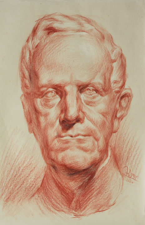 Dessin intitulée "portrait" par Charles Dubus, Œuvre d'art originale, Pastel