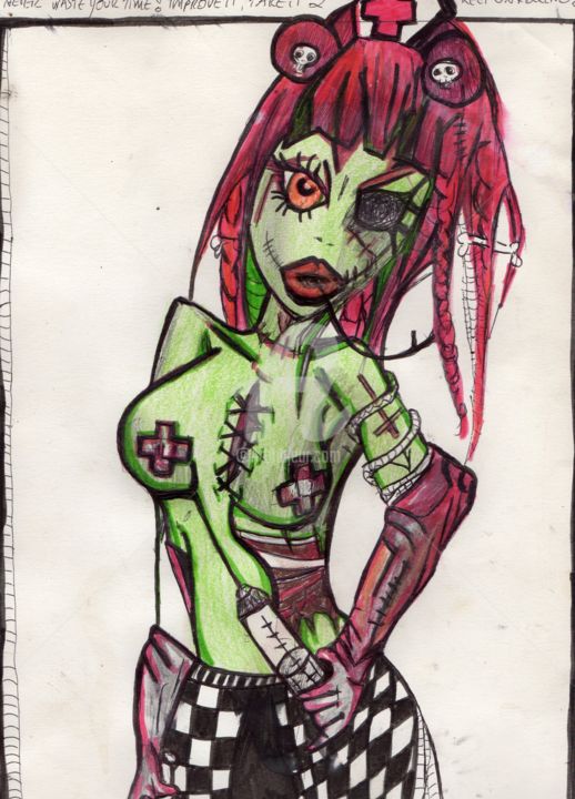 female zombie drawings