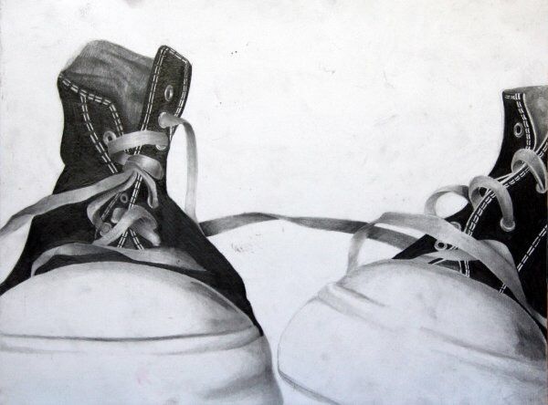 Drawing titled "Worn" by Charlotte Gilroy, Original Artwork