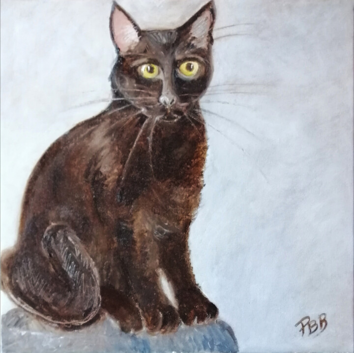 Le Chat Noir Peinture Par Philippe Bayle Chatinspire Artmajeur