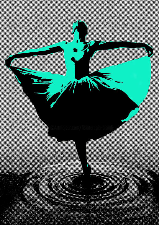 Printmaking titled "Water ballet  #arti…" by Chidreneyes, Original Artwork, Digital Print