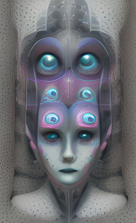 Arte digitale intitolato "Foresight, Alien Art" da China Alicia Rivera, Opera d'arte originale, Pittura digitale