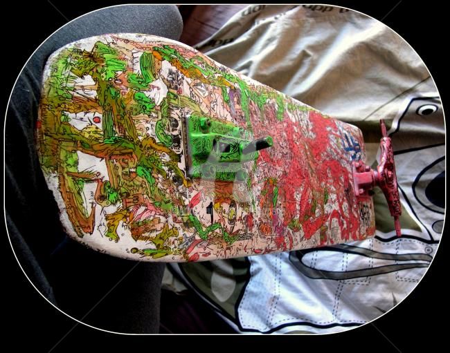 Design mit dem Titel "SKATE BOARD CUSTOM" von Chris.Sopena, Original-Kunstwerk