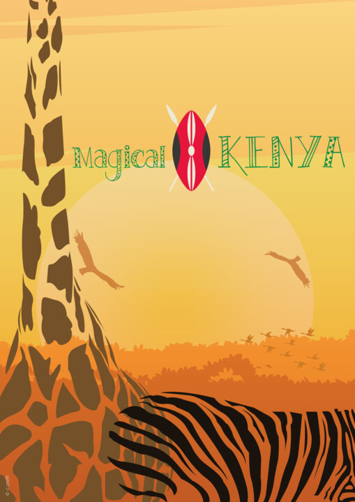 Artes digitais intitulada "Kenya" por Christian Smith, Obras de arte originais, Trabalho Digital 2D
