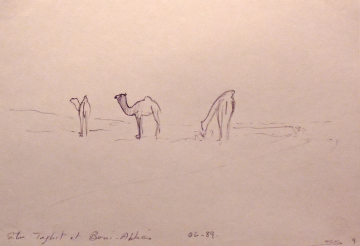 Desenho intitulada "Sur la piste" por Christiane Seguin, Obras de arte originais, Canetac de aerossol