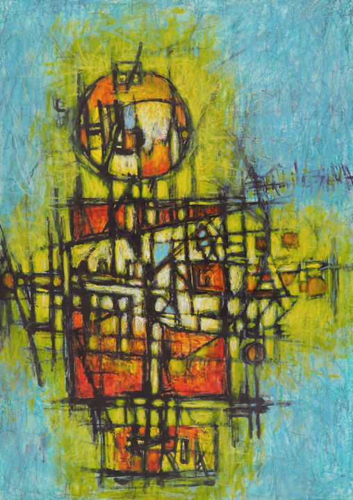 Painting titled "hi-robot-technique-…" by Christophe Dupin, Original Artwork, Acrylic