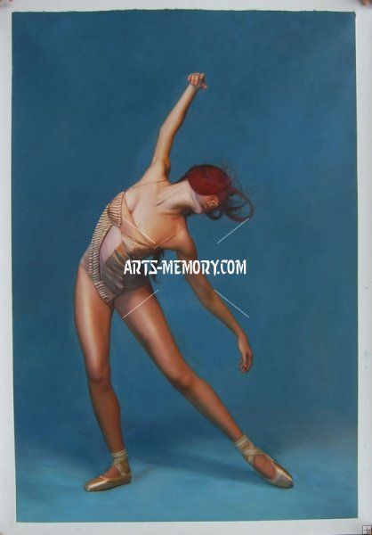 Pittura intitolato "Dancing Art Series…" da Cindy Ye, Opera d'arte originale, Olio