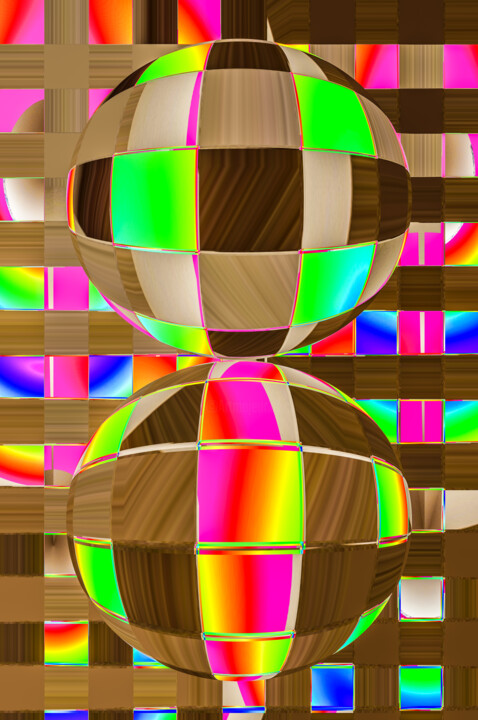 Digital Arts titled "Rainbow Planètes" by Gaudi .C, Original Artwork, 2D Digital Work