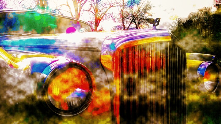 Photography titled "BENTLEY POP ART DES…" by Gaudi .C, Original Artwork, Manipulated Photography