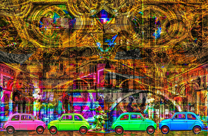 Arte digital titulada "Venezia street  mag…" por Gaudi .C, Obra de arte original, Trabajo Digital 2D