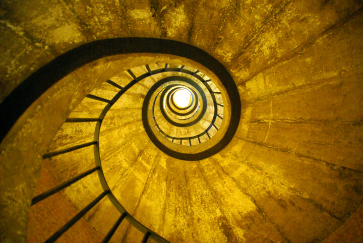 Fotografia intitolato "Stone staircase" da Angie Black, Opera d'arte originale, Fotografia digitale