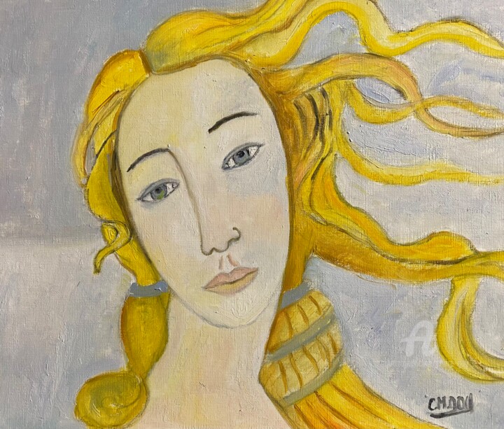 Peinture intitulée ""Sandro-Amédéo"" par Claire Marie Gay, Œuvre d'art originale, Huile Monté sur Panneau de bois