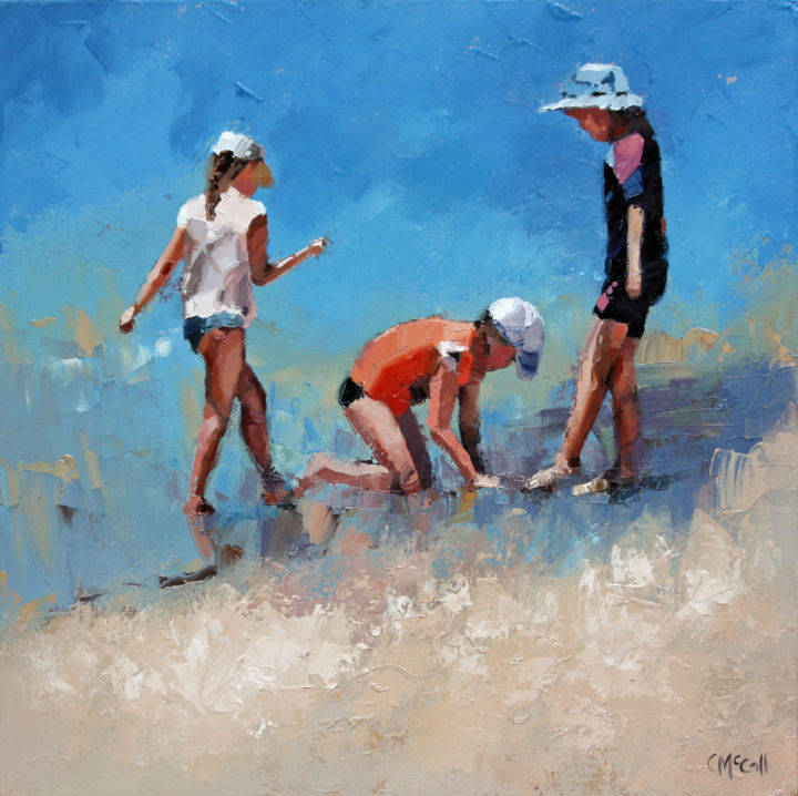 Pintura intitulada "Summer Days VI" por Claire Mccall, Obras de arte originais, Óleo