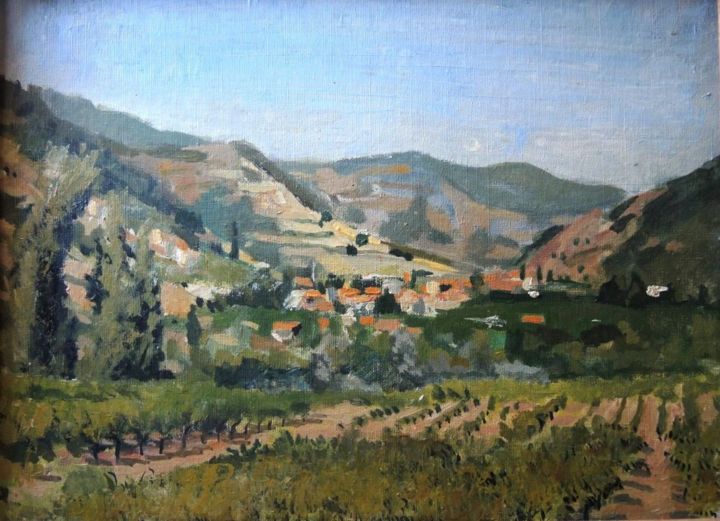 Peinture intitulée "Ardèche" par Claude Hardenne, Œuvre d'art originale