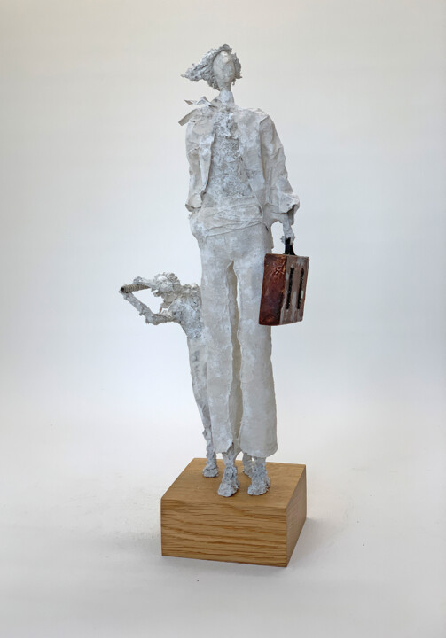 雕塑 标题为“Land in sight” 由Claudia König (koenigsfigurine), 原创艺术品, 纸张纸浆