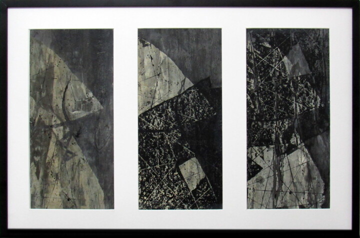 Printmaking titled "Portulans - Laudes,…" by Claudio Boczon, Original Artwork, Embossing Mounted on Cardboard