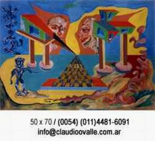 Schilderij getiteld ""LAS COLUMNAS DEL B…" door Claudio Ovalle, Origineel Kunstwerk