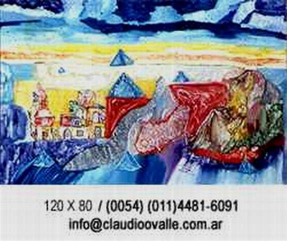 Schilderij getiteld ""EL CASTILLO DEL DU…" door Claudio Ovalle, Origineel Kunstwerk